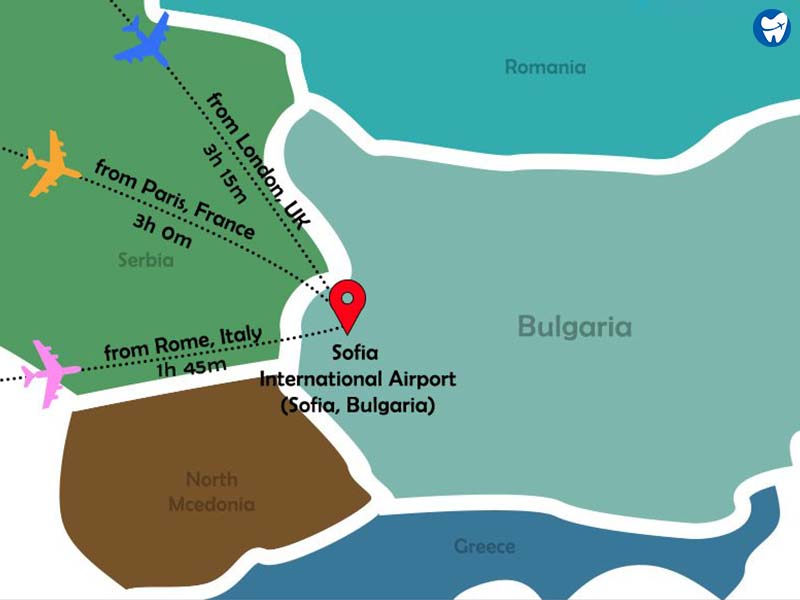 Bulgaria Flight Map