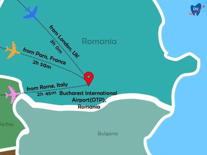 Romani Flight Map