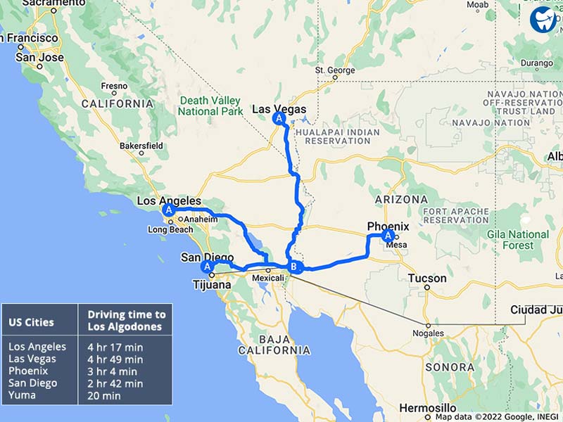 US - Los Algodones road travel