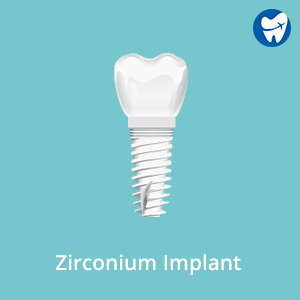 Zirconium dental implant